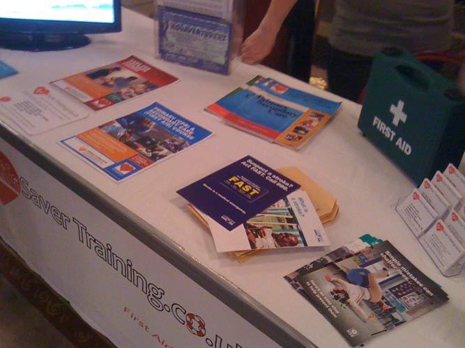 Displaying our Leaflets at St Georges Hall, Liverpool